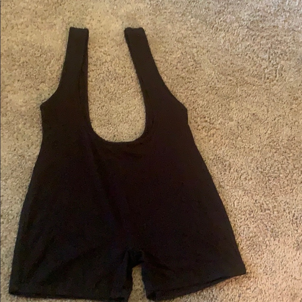 Stretchy throw on romper.